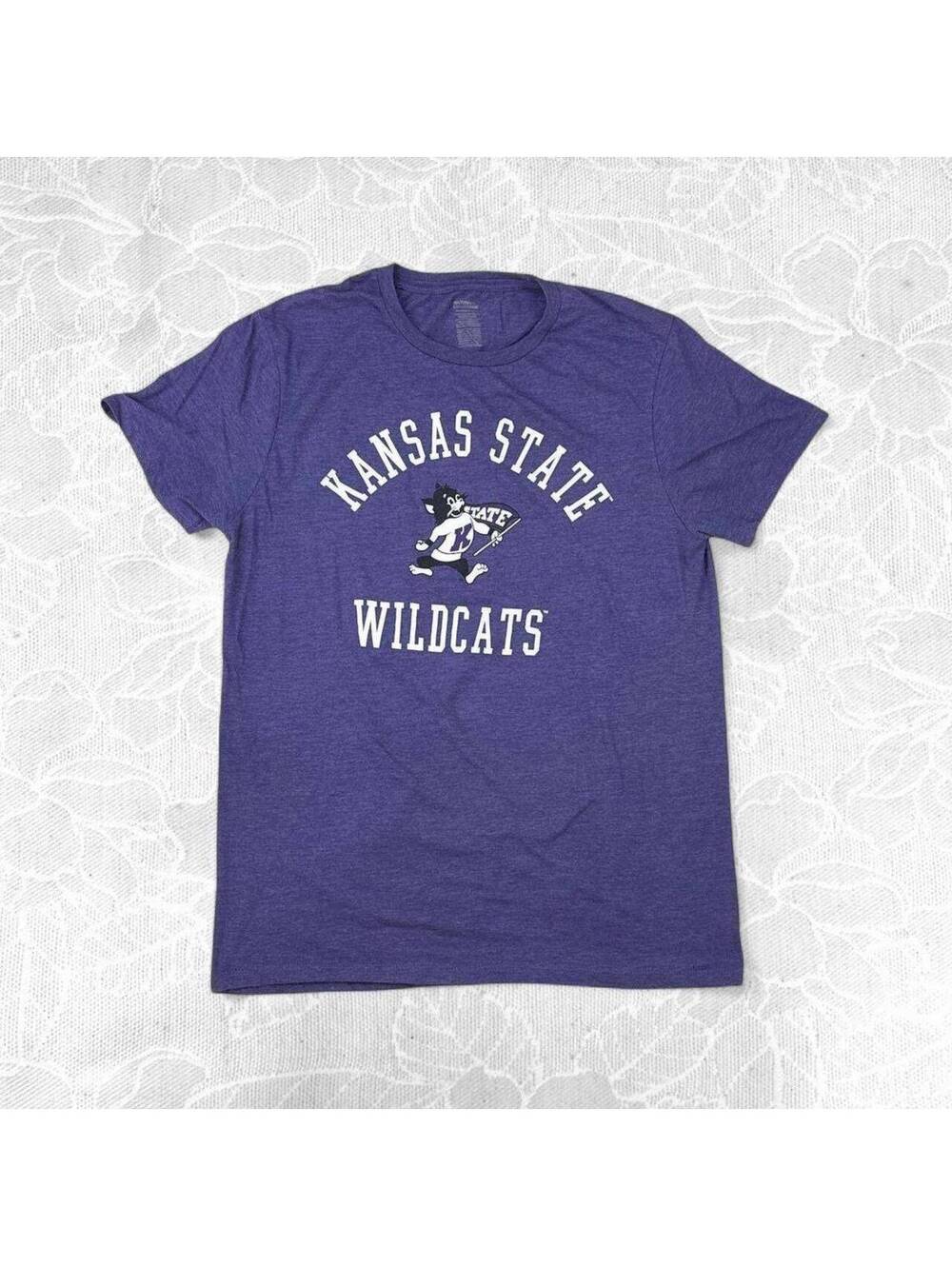 Kansas State Wildcats Heather Purple Graphic T-Shirt - Medium